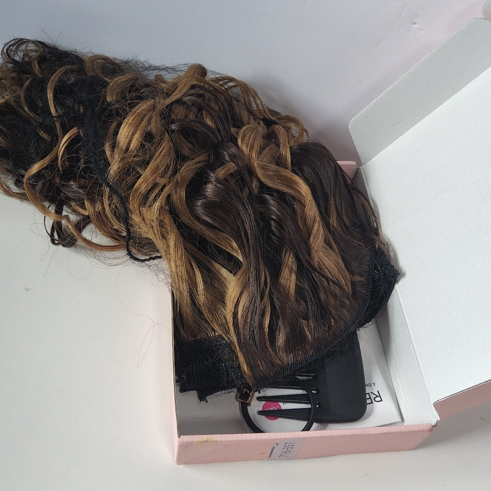 Curly Hair Extensions, 4PCS 16 inch Clip in Hair Extensions Lace Weft Short - Picture 5 of 5